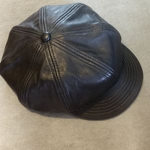 Mens leather cap